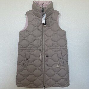 Barbour Vest Womens Size 12 US 16‎ UK Reversible Shelly Gilet Quilted Beige Pink